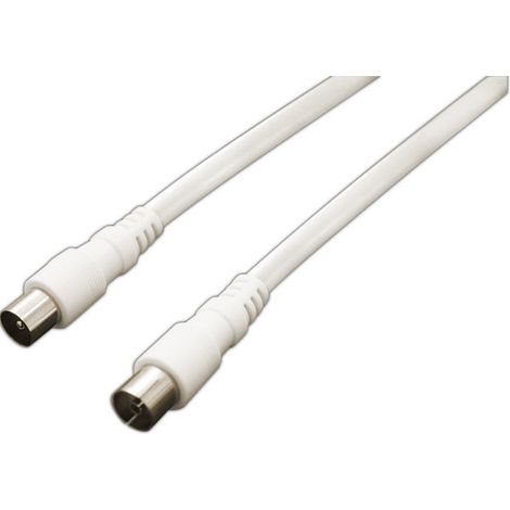 1,5 m gewinkelter TV-Antennenanschluss Farbe White Electro Dh 37.004/1.5/B/AC 8430552138487