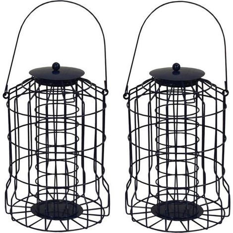 Squirrel Proof Hanging Suet Fatball Bird Feeder (Set of 2)