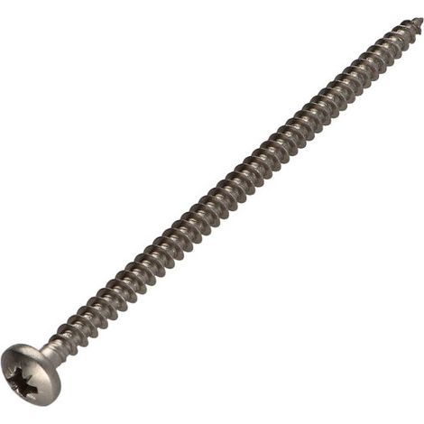 VBA Vis bois agglo Inox A2 Tête ronde TR Pozi 5X100-10 pièces