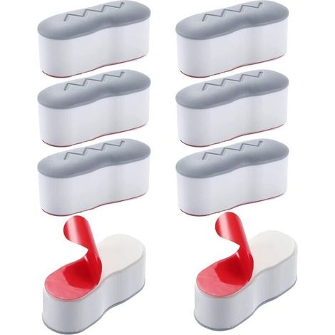Lot de 8 pare-chocs universels de rechange pour siège de toilette avec adhésif puissant pour la maison l'hôtel et l'école (1/4)