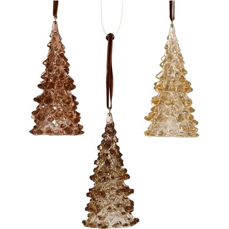 Weihnachtsbaumdekoration aus brauner Resin H12 cm (1/2)