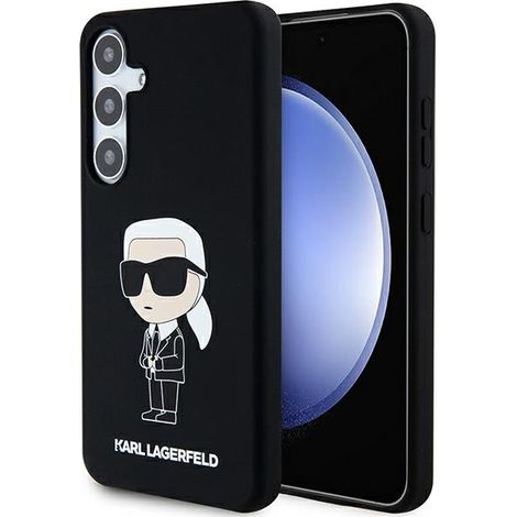 Custodia rigida Karl Lagerfeld KLHCS24MSNIKBCK S24+ S926 nera/silicone nero Ikonik (1/5)
