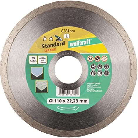 wolfcraft Disco da taglio diamantato "Standard Ceramic" per smerigliatrice angolare I 8383000 (1/4)