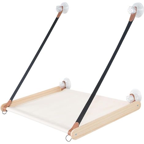 Perchoir à fenêtre pour chat Siège de repos pliable en bois robuste pour (1/5)