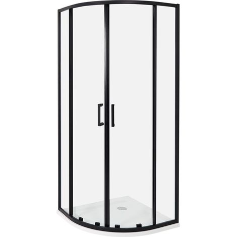 Shower Enclosure JUKATAN 800 x 800 x 1850 mm Black