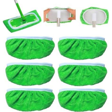 Wiederverwendbare Mikrofasertücher – Set mit 6 waschbaren Tüchern, ideal für Hartböden und Parkett, schnelltrocknend und hoch saugfähig
