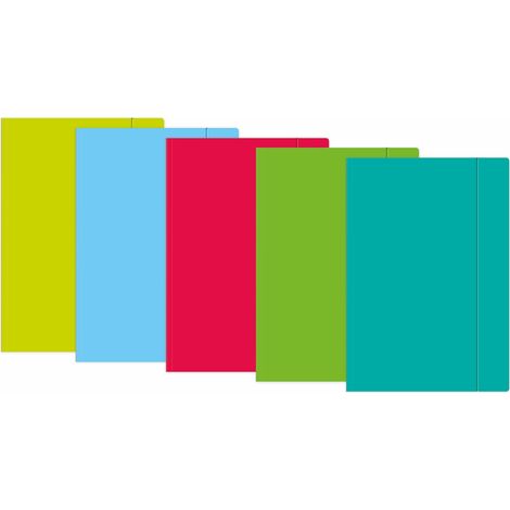 Cartellina con elastico formato A3, mix di colori fluorescenti