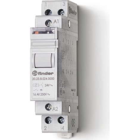 Télérupteur modulaire 1NO + 1NC 16A 48V DC AgSnO2 FINDER 202390484000PAS