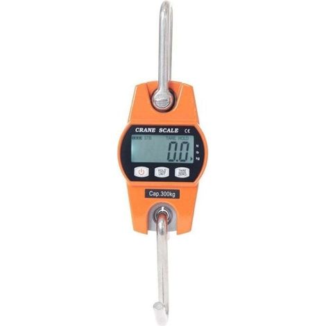 Peson Electronique 300kg Balance Crochet Suspendu Dynamomètre LCD Crochet Peseur Industrielle Pèse Poids 300kg/600lbs (1/5)