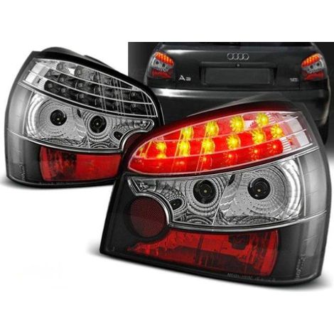 Paire de feux arriere Audi A3 8L de 1996 a 2000 LED Noir-27219738 (1/2)