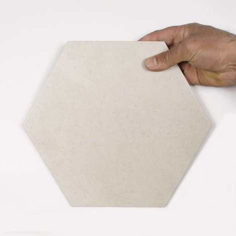 Eiffel Art Construction – Carrelage sol imitation béton gris hexagonal 23x26,6 cm – Grès cérame émaillé – Épaisseur 9 mm pour usage intérieur (1/3)
