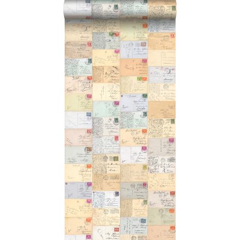 papier peint intissé XXL cartes postales multicolore  - ESTAhome (1/5)