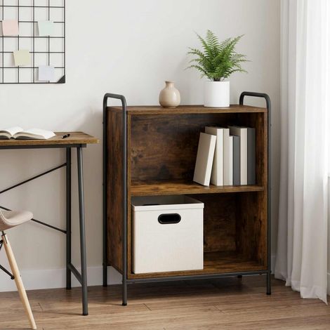 vidaXL Librería 80 x 33 x 80 cm Madera de ingeniería Roble Ahumado (1/5)