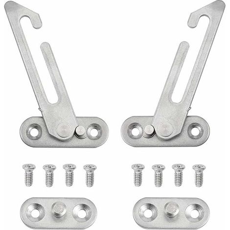 Lot de 2 entrebâilleurs de fenêtre en UPVC - En acier inoxydable 304 - Avec vis - Pour fenêtre à gauche et à droite