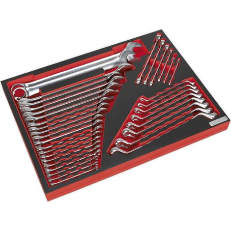 Sealey Premier Platinum Spanner Set with Tool Tray 35pc TBTP03