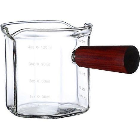 Tasse à expresso en verre avec manche en bois (1/5)
