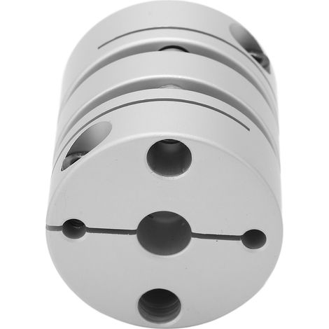 Accouplement double soufflet avec mamelon serrage U pour arbre moteur transmission diamètre 44mm aluminium inox (1/5)