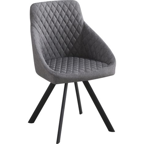 Set 4 sedie in tessuto di colore grigio cm. L.55 P.55 H.87