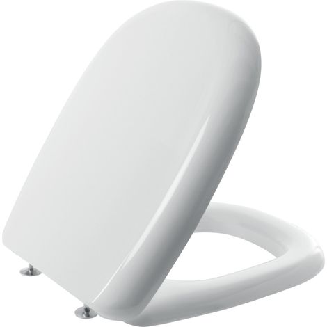Weißer duroplastischer Toilettensitz „Five“ mit Edelstahlscharnieren H025S – FER 410762 (1/5)