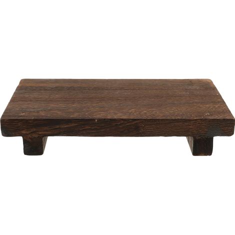 Support en Bois Polyvalent pour Salle de Bain Vintage, Plateau Rehausseur Pratique et Esthétique pour Cosmétiques et Plantes, pour Évier et Rangement Maison'-'-