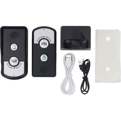 Système d'interphone sans fil IP54, sonnette de porte vocale double voie étanche pour maison, laboratoire et bureau. (1/5)