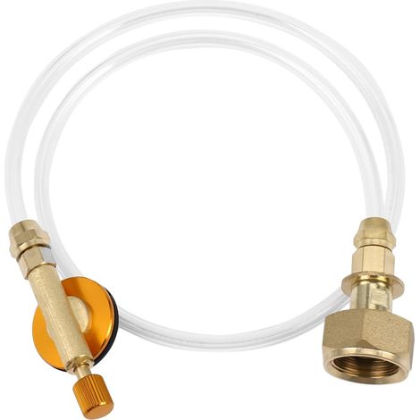 Tuyau de gaz propane pour pique-nique, réchaud de camping - Tuyau adaptateur double face réglable - Réservoir plat (1/4)