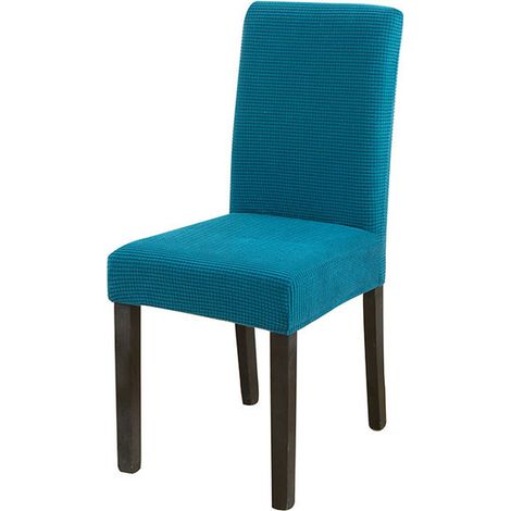 Housse monobloc, lot de 4 (bleu pierre), chaise de salle à manger (1/5)