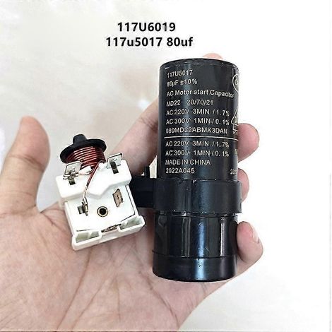 Compatible avec les compresseurs de réfrigérateur/congélateur Danfoss SC15 21 SC18G, condensateur de démarrage haute performance 117U6019 5017, accessoires de congélateur. (1/5)