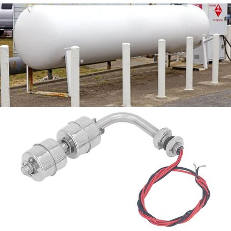 Interrupteur de niveau à flotteur double point latéral en acier inoxydable, capteur de niveau d'eau en acier inoxydable, indicateur de niveau d'eau/d'huile, AC/DC 0110 V, L=100 mm (1/5)