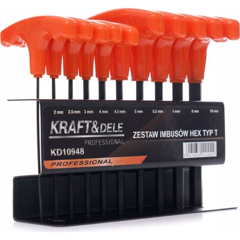 Set di chiavi a brugola esagonali da 2 a 10 mm, 10 pezzi KD10948 (1/5)