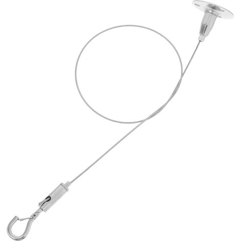Kit de suspensión con cable de acero inoxidable 304 de 0,5 m con gancho (1/5)