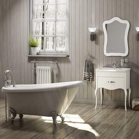 Freestanding Traditional Single Ended Slipper Bath With Ball And Claw Feet 1685mm - Belgravia By Voda Design (1/3)