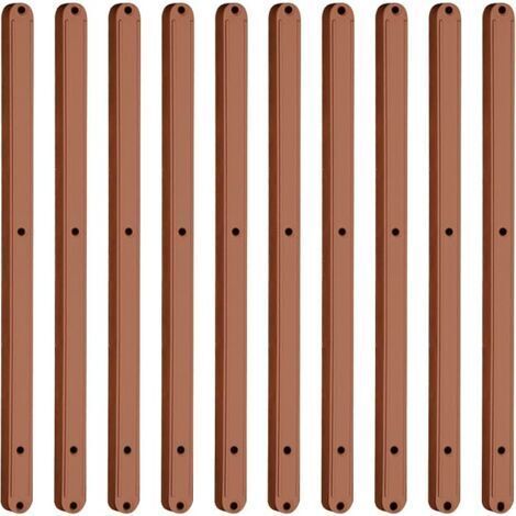 Lot de 5 paires de glissières de tiroir en plastique pour tiroir,298 mm,Marron (1/5)