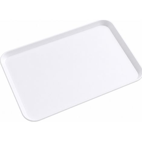 Plateau de service rectangulaire en plastique blanc, taille très grande