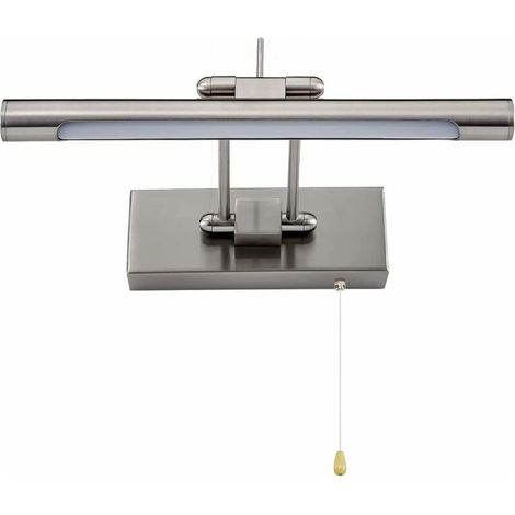 LED-Badezimmerwandleuchte – Verstellbarer Spiegel, Schutzart IP44 – 4000 K weißes Licht – 35 cm Länge – Zugschalter (1/5)