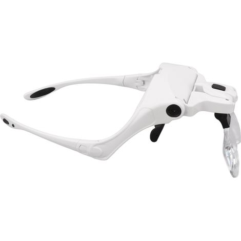 Loupe frontale mains libres 1X 1,5X 2X 2,5X 3,5X avec lumière LED pour travaux de précision, lecture et couture (1/5)