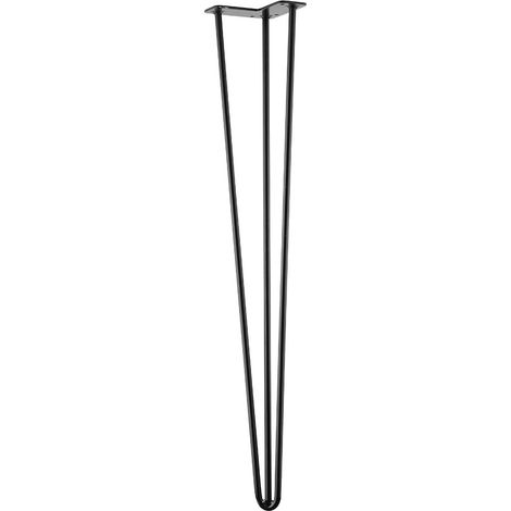 Pata de mesa de alambre de 710 mm, negro mate Centrale Brico