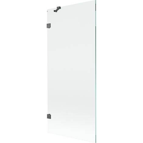 Paroi de baignoire pivotante Mexen Lunar 80 x 150 cm, transparent, gris canon brossé - 897-080-000-66-00 (1/5)