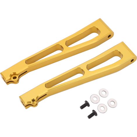 2Pcs Bras de Suspension Supérieurs en Alliage d'Aluminium Avant pour Série Camion JLB 1/10 - Couleur Or (1/5)