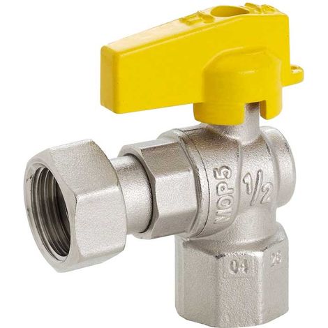 Vanne à gaz à bille carrée F/F avec écrou pivotant Fiv 1/2" X 3/4" G