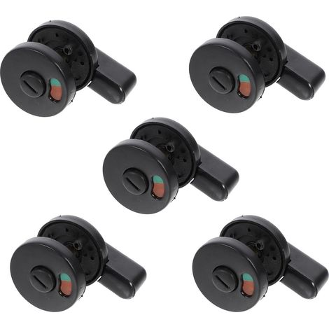 Accessoires pour 5 serrures de porte - Verrou de porte - Verrouillage de la cloison - Voyant lumineux - Serrure de protection visuelle pour toilettes publiques - Serrure de porte de toilette