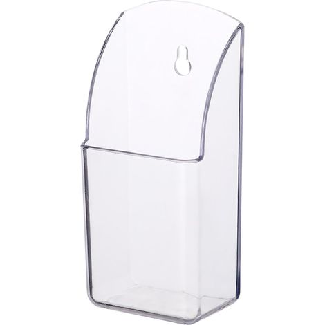 Support de rangement pour télécommande, boîte de rangement murale, rangement pour petits objets, fixation autocollante, 14,5 cm, transparent (1/5)