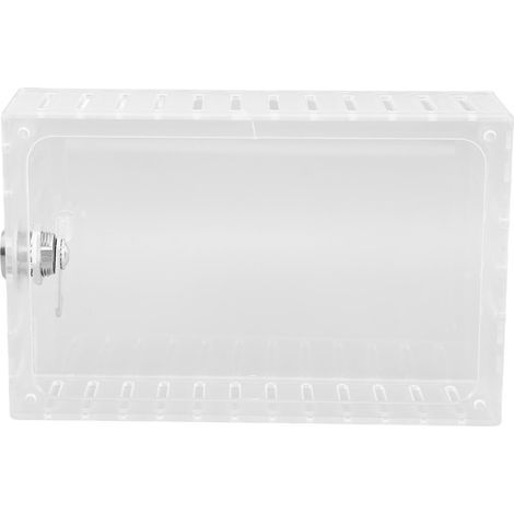 Protection de thermostat universelle, boîte de verrouillage transparente en plastique avec clé. (1/5)