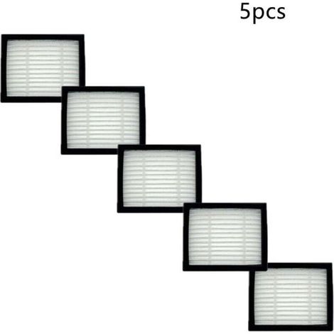 Lot de 5 filtres de rechange pour aspirateurs iRobot Roomba séries E, I et J, filtre HEPA compatible avec les modèles Roomba E5, E6, E7, i1, i3, i4, i5, i6, i7, i8, j7, haute efficacité. (1/4)