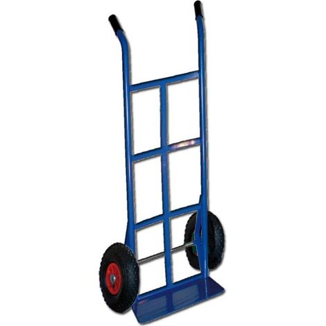 Carretilla de Almacén con Rueda Neumática Azul