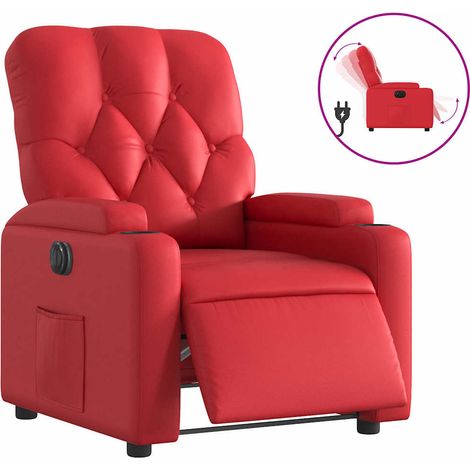 Maison Exclusive - Poltrona Reclinabile Elettrica Rossa in Similpelle