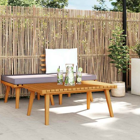 Table basse de salon, Table Café, de jardin 90x55x35 cm Bois solide d'acacia OIB9084E (1/2)
