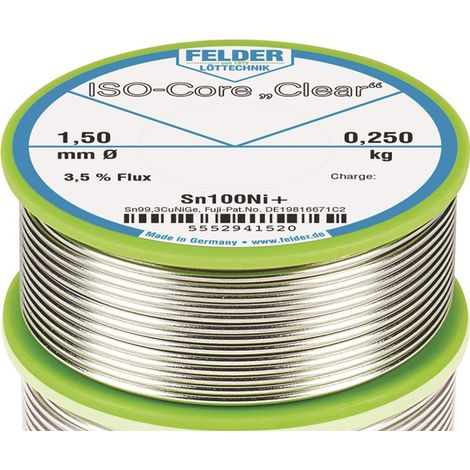 Fil à souder ISO-Core® Transparent 1,5mm 250g Sn100Ni+ CHAMPS