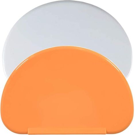 Corne Patisserie,Grattoir à Pâte en Plastique Coupe pâte,2 Pièces Racloir Spatules pour Pain Cuisine, Crêpes,pour Pate Fromage Chocolat,15,8x10,3cm(Orange,Blanc)