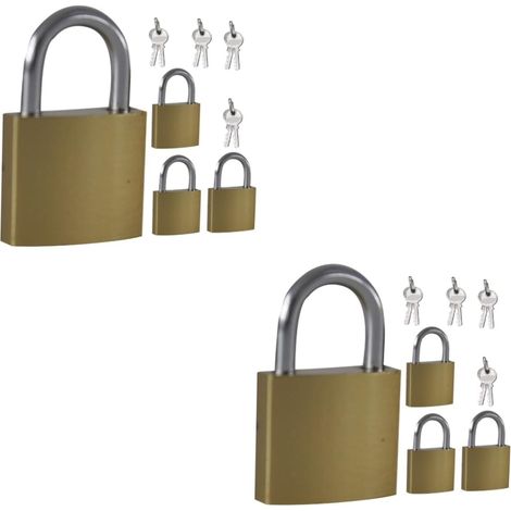HOMSFOU Lot de 8 petits cadenas en métal avec clés pour casiers (1/5)